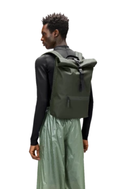 Rains Rolltop 16" Rucksack Green -Stijlvolle Tassen 13320 green men 1