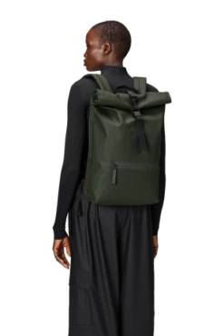 Rains Rolltop 16" Rucksack Green -Stijlvolle Tassen 13320 green women 1