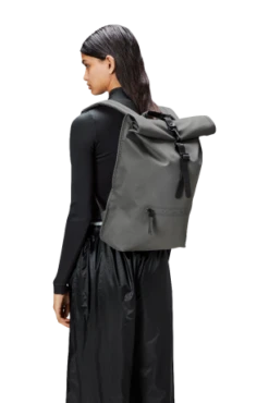 Rains Rolltop 16" Rucksack Grey -Stijlvolle Tassen 13320 grey women 1