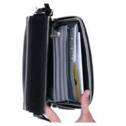 LouLou Essentiels Classy Croc Pouch Black -Stijlvolle Tassen 22pouch149lg.001 001 5