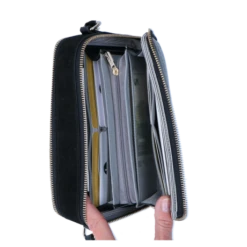 LouLou Essentiels Classy Croc Pouch Black -Stijlvolle Tassen 22pouch149lg.001 001 6