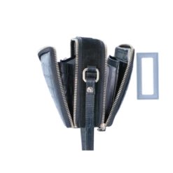 LouLou Essentiels Classy Croc Pouch Black -Stijlvolle Tassen 22pouch149lg.001 001 8