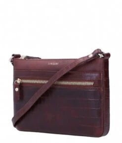 LouLou Essentiels Classy Croc 25 Crossbody Cacao -Stijlvolle Tassen 25crossbody149lg 029 029 2 600