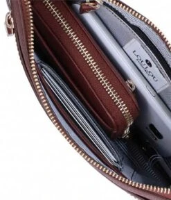 LouLou Essentiels Classy Croc 25 Crossbody Cacao -Stijlvolle Tassen 25crossbody149lg 029 029 5 600