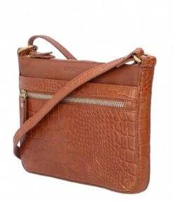LouLou Essentiels Ally 25 Crossbody Cognac -Stijlvolle Tassen 25crossbody159dg 023 023 2 600