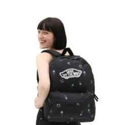 Vans Wm Realm Backpack Black Rose Smoke -Stijlvolle Tassen black rose 1