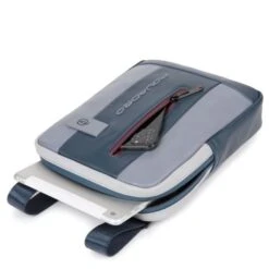 Piquadro Urban IPad 10.5"/ IPad 9.7" Crossbody Bag Black/Grey Blue -Stijlvolle Tassen ca1816ub00 grbo dett1 1