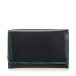 Mywalit Medium Tri-Fold Wallet Outer Zip Portemonnee Black/ Pace