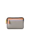 Mywalit Small Leather Double Zip Purse Portemonnee Fumo