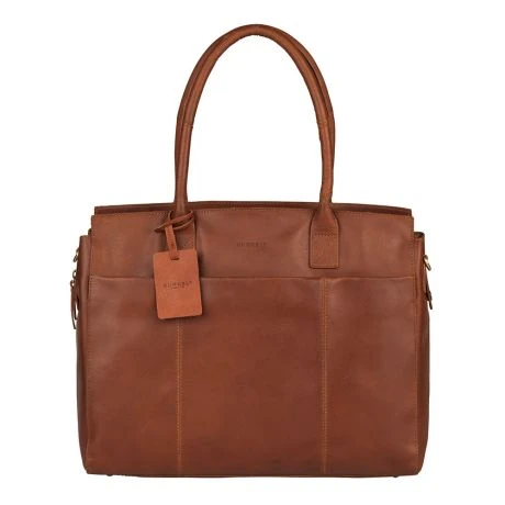 Burkely Vintage Doris Laptoptas 15.6" Schoudertas Cognac 1 Burkely Vintage Doris Laptoptas 15.6" Schoudertas Cognac