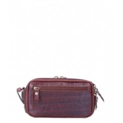 LouLou Essentiels Classy Croc Cacao -Stijlvolle Tassen loulou 04mobilebag classy croc cacao 3 600