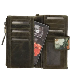 Micmacbags Masterpiece Portemonnee Olijfgroen -Stijlvolle Tassen micmac portemonnee olijfgroen 3