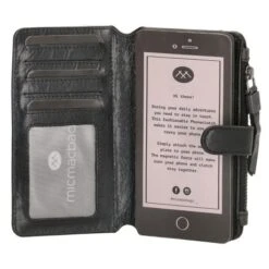 Micmacbags Porto Telefoontasje Zwart -Stijlvolle Tassen micmacbags phoneclutch zwart 6