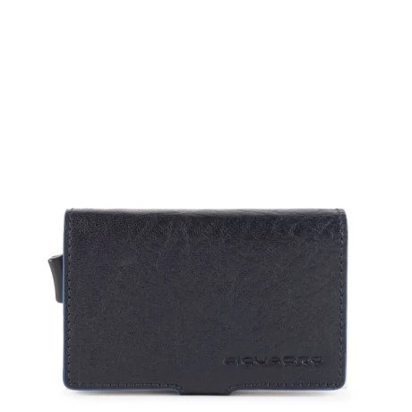 Piquadro Blue Square Double Credit Card Case With Sliding System Night Blue 3 Piquadro Blue Square Double Credit Card Case With Sliding System Night Blue - Afbeelding 3