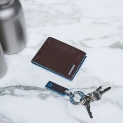 Piquadro Blue Square Men's Wallet With Coin Pocket Black -Stijlvolle Tassen pu257b2r n dett4