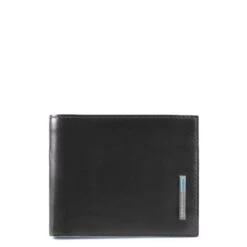 Piquadro Blue Square Men's Wallet With Flip Up/Coin Pocket Black -Stijlvolle Tassen pu4518b2r n dett2
