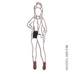 MOSZ Telefoontasje Quilted Black Brushed Silver -Stijlvolle Tassen quilted black