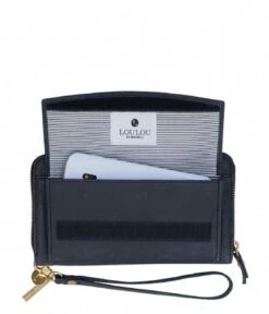 LouLou Essentiels SLB Robuste RFID Wallet Black -Stijlvolle Tassen slb147dg 001 001 3 600